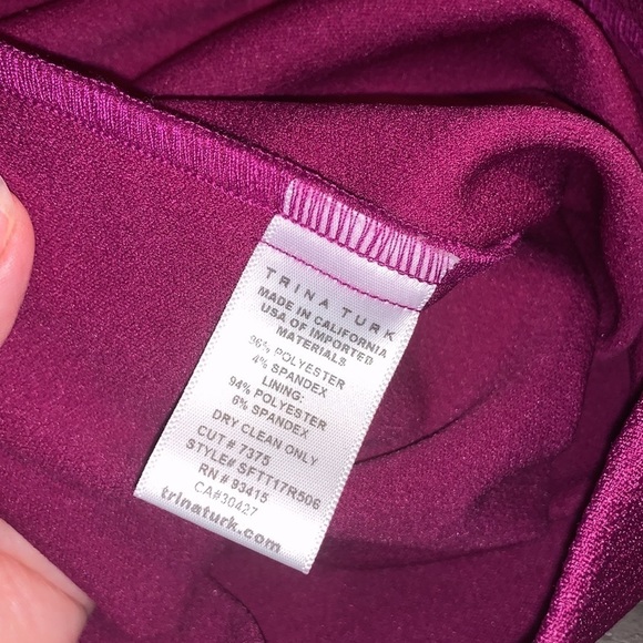 trina Trina Turk A-Line Sheath Magenta Dress Size 6 - Picture 6 of 7